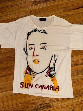 Vintage 70’s Canary Islands Woman Art T-Shirt